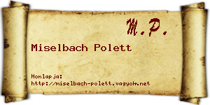 Miselbach Polett névjegykártya